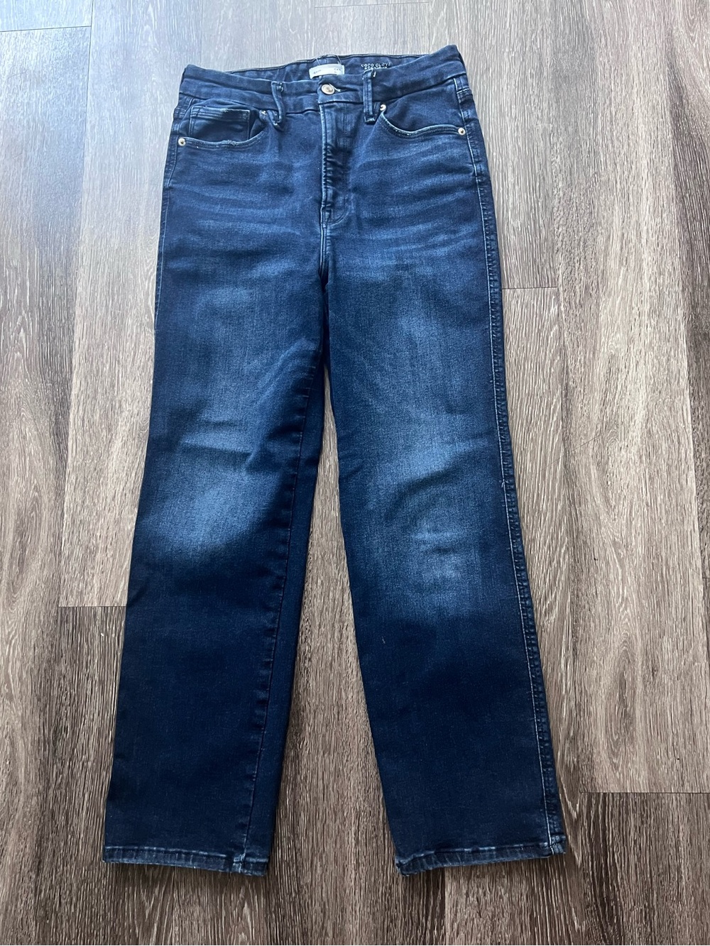 Good American Good Curve ultra high rise straight leg Jean size 6-12 - Picture 6 of 11